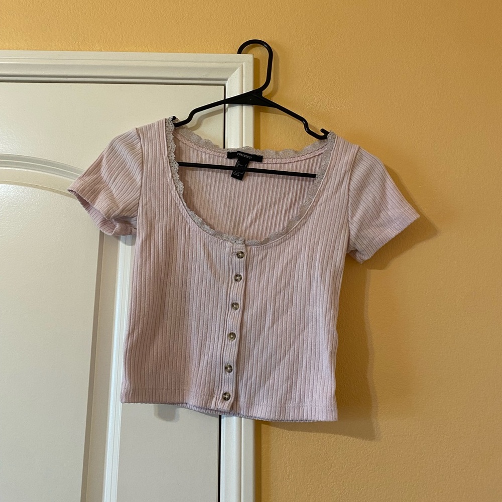 Size small light pink top from F21